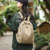 Women's Backpack Men Sports Backpack Solid Color Student School Bag