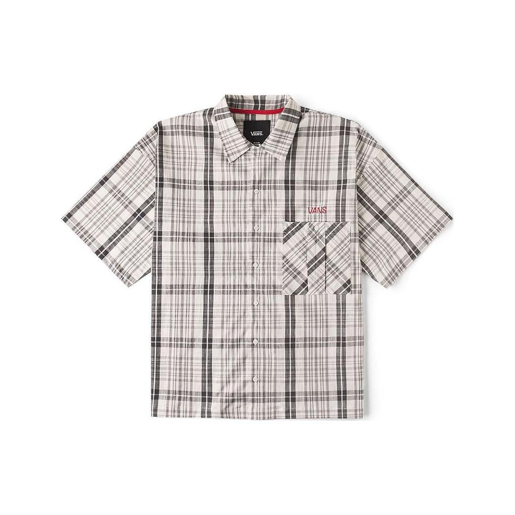 Vans Tokyo Design Collective Клетчатая повседневная рубашка с коротким рукавом Мужские рубашки светло-серого цвета VN000H2RCYF