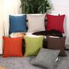 Luxurious Plain Solid Color Throw Pillow Case For Home Decor Linen Cotton Cushion Cover