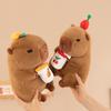 Fruit Tea Milk Cup Capybara Plush Toy Dolls Room Decoration Grape Carrot Cherry