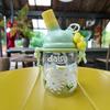 Water bottle1011 new big belly cup plastic kettle summer straw cup large capacity high value children's flower teacup