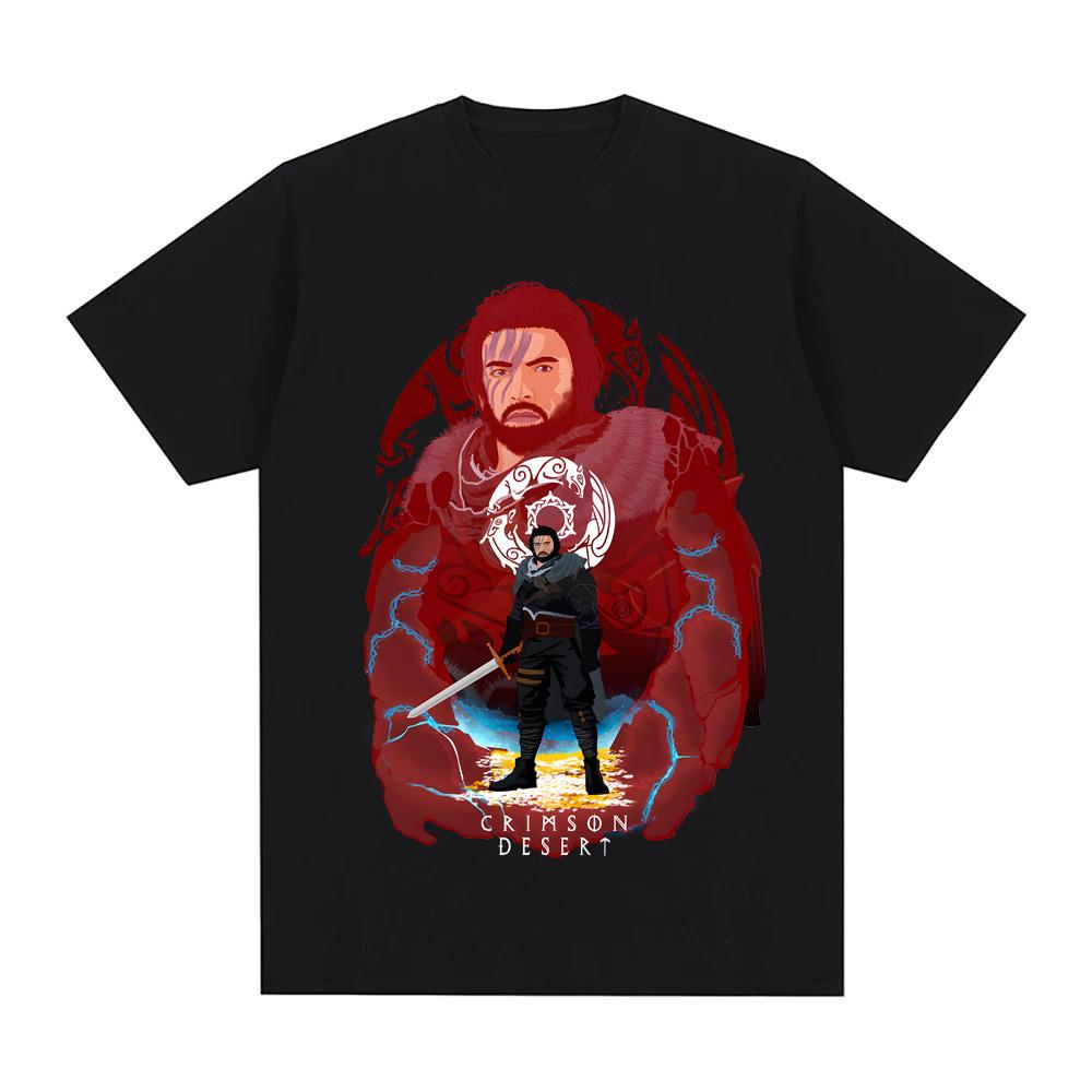 Crimson Desert TShirt HighQuality Actionadventure video games Graphic Printing Tee Summer 100cotton Clothes Fashion Tops