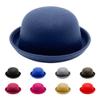 Шляпа-котелок для родителей и детей, имитация шерстяной кашемировой шерстяной шляпы, милая шляпа-реквизит для косплея