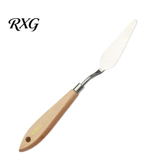 Oil Painting Scraper Scraper, Stainless Steel Palette Knives with Wood Handle Art Tool for Mixing Scraping And Layering Acrylic Paint Supplies