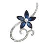 Rhinestone Flower Brooch Bouquet Blue Crystal Corsage Pins Broches Para Ropa Mujer Gift For Women Girls
