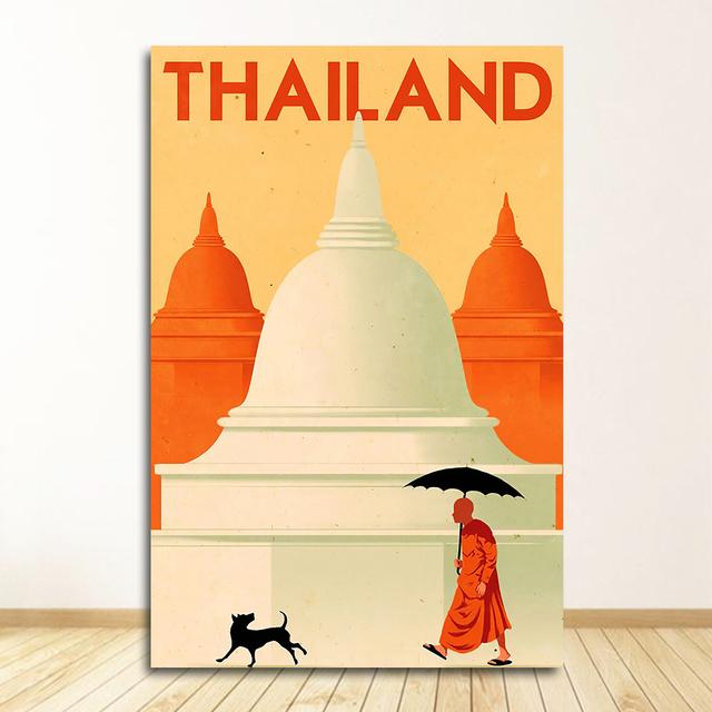 Отпечатки, настенное искусство, холст, живопись, домашний декор, Бангкок, Тель-Авив, Европа, тур по городу, путешествия, пейзажи, винтажный пейзажный постер