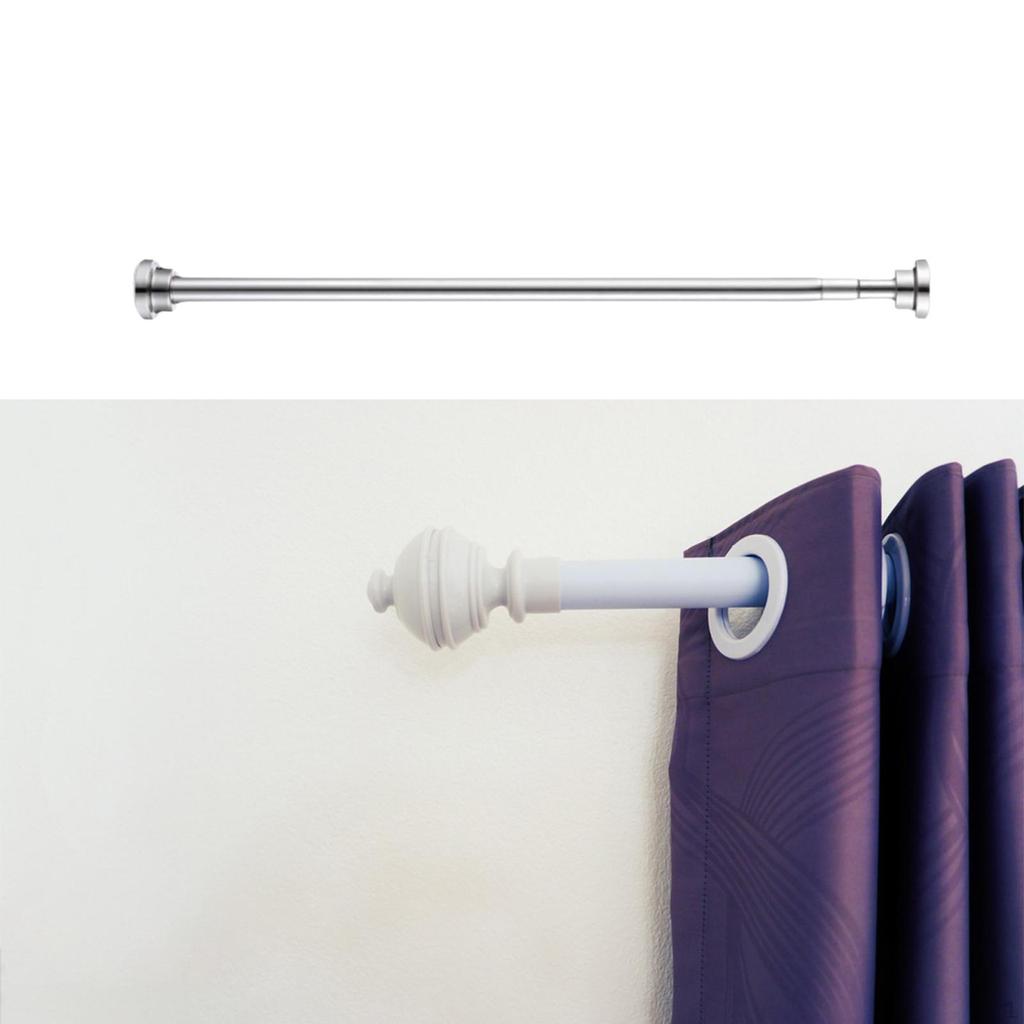Extendable Garment Hanging Bar Durable Wardrobe Rod for Bedroom