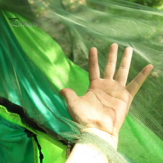 Кемпинговый гамак с сеткой от комаров 200 кг, дышащий, легкий, портативный, одинарный, с ремнями для крепления к дереву, простая установка, гамак для походов в помещении и на открытом воздухе