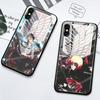 Чехол-накладка из закаленного стекла Attack On Titan для iPhone 11 12 13 14 Pro Max Mini 6 6s 7 8 14 Plus X Xr Xs Max Se2020