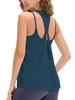 VeroMan Yoga Tank Flattering Fitness Women's Top, Fit, Top, Ppi-ttb6 (Navy, Small)