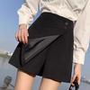 Women's 2024 Spring Korean A-Line High Waist Irregular Skirt Shorts - Slim Fashion Wide-Leg Design