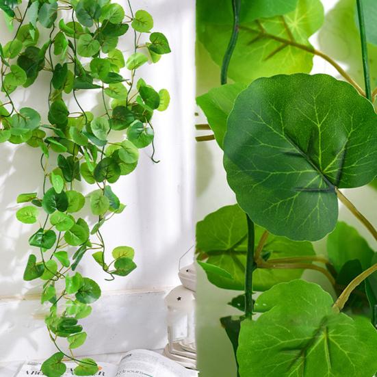 Подвесные искусственные зеленые растения Устойчивые к УФ-лучам Реалистичные Поддельные Листья Лиана Плющ Свадебная Вечеринка В помещении На открытом воздухе Сад Настенный Подвесной Искусственный Зеленый Декор