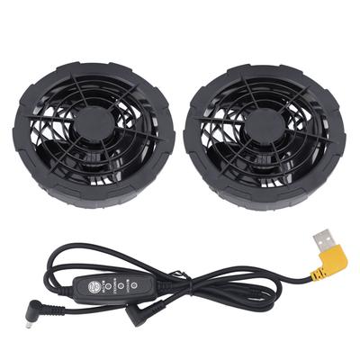 2 шт. Вентиляторы для охлаждающей куртки 5 В 0,6 А, кабель с питанием от USB, бесщеточный мотор-вентилятор для одежды с кондиционером