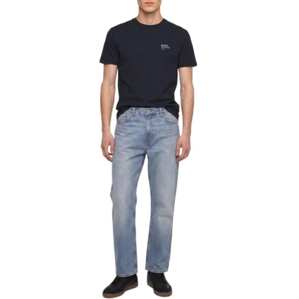 Armani Exchange 26 Новая Мужская Хлопковая Повседневная Дышащая Вышитая Логотипом Футболка-Пуловер Мягкая Удобная Высококачественная Футболка XM002504-AF10358-UB101