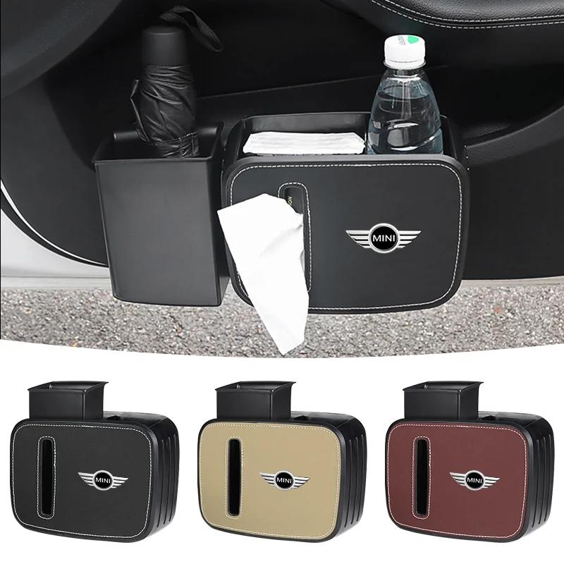Multifunctional car seat back trash can Storage box Storage pocket For MINI Cooper JCW WORKS R55 R56 F55 F56 R57 R58 R59 R60 w4