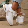 Женские Повседневные Кроссовки в Стиле 'Dad Sneakers' Удобные Массивные Кроссовки на Платформе Беговые Кроссовки Нескользящие На Шнуровке Дышащие Обувь для Ходьбы Женская Тренировочная Теннисная Обувь