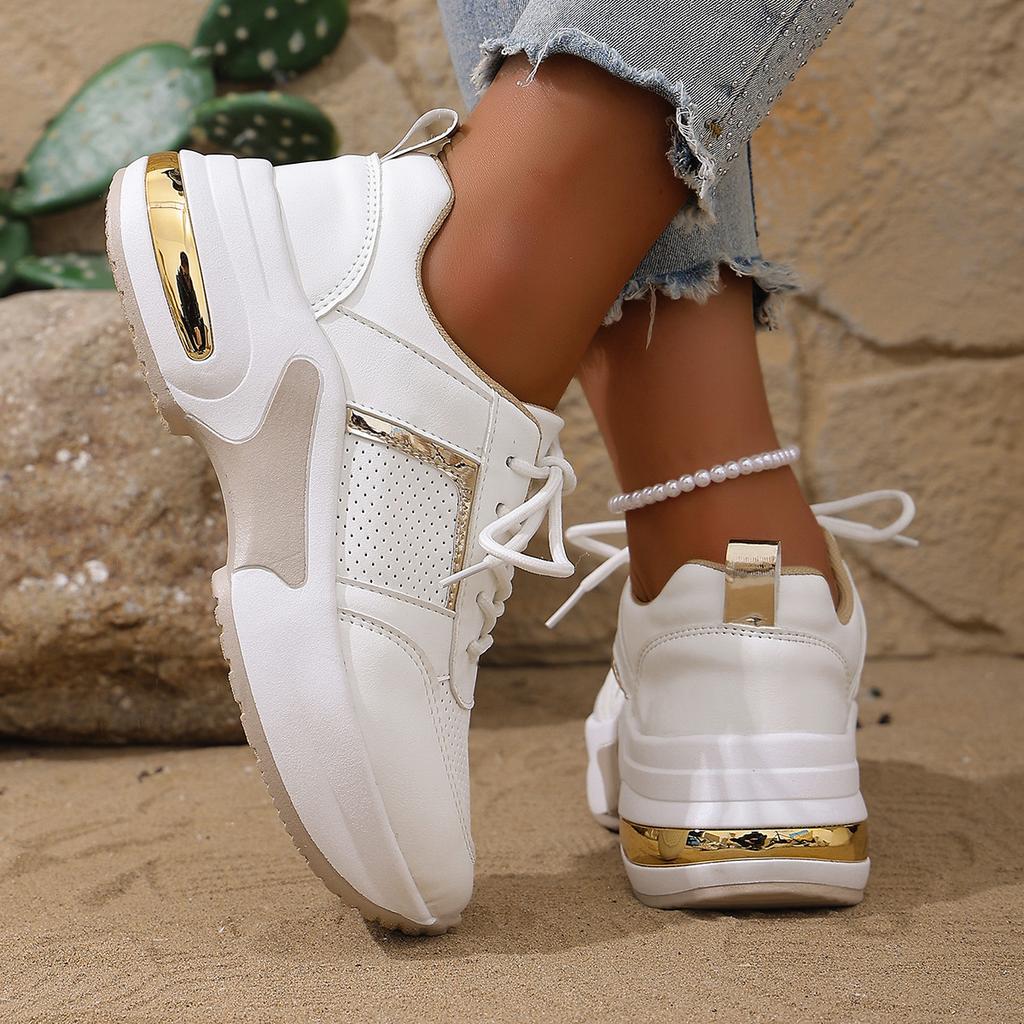 Женские Повседневные Кроссовки в Стиле 'Dad Sneakers' Удобные Массивные Кроссовки на Платформе Беговые Кроссовки Нескользящие На Шнуровке Дышащие Обувь для Ходьбы Женская Тренировочная Теннисная Обувь