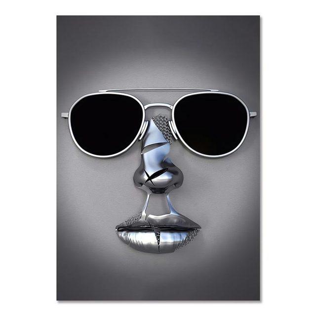 Frame Metal Figure Statue Canvas Painting Romantic Abstract Posters Prints Wall Art Pictures Modern Living Room Decorations