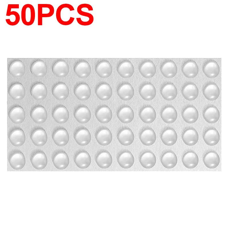 500/50 шт. Самоклеящиеся прозрачные резиновые демпферы для дверей, буферы для шкафов, силиконовые накладки, защитные противоскользящие коврики для мебели
