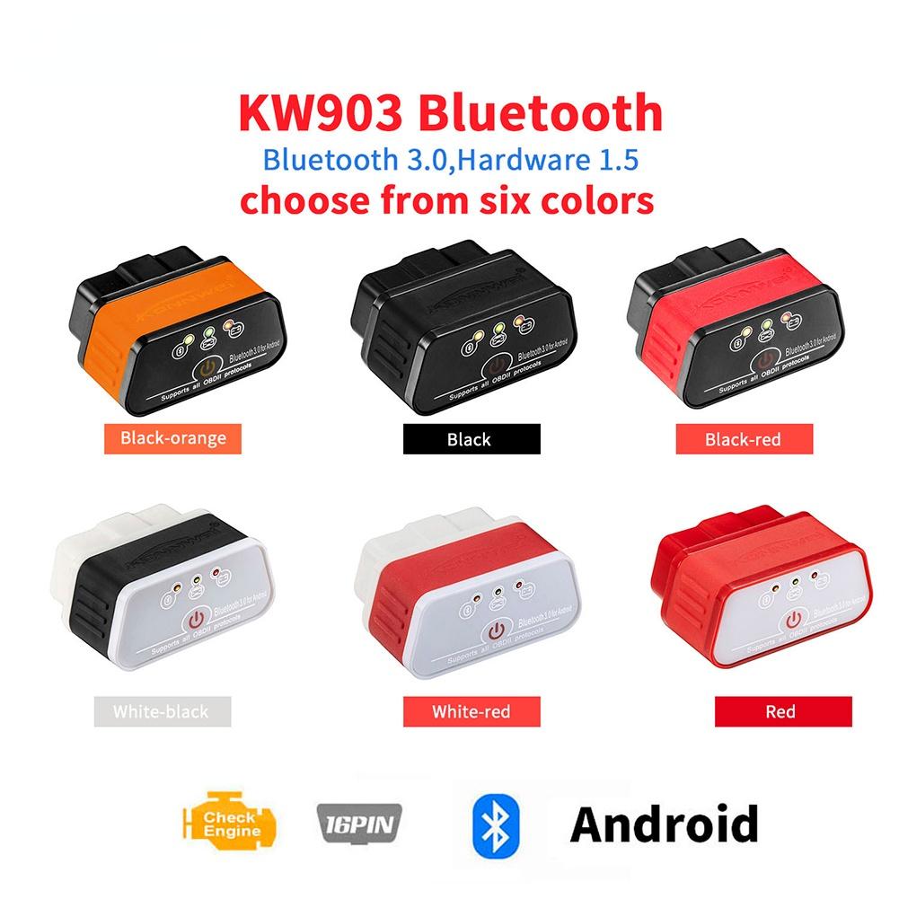 Беспроводной сканер OBD2 KW903 12V считыватель кодов диагностики для устройств Android ELM327 Автомобильный считыватель кодов Инструмент OBDII