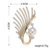 Blucome New Fashion Quality Copper Brooch Wing Shape Corsage Suit Scarf Pin for Women