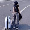 Весна-лето Повседневные брюки-карго для девочек Детские однотонные спортивные штаны Детские винтажные уличные брюки в стиле хип-хоп Мешковатые брюки с эластичной резинкой на талии