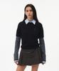 Lucie Stripe Layered Knit (Navy)