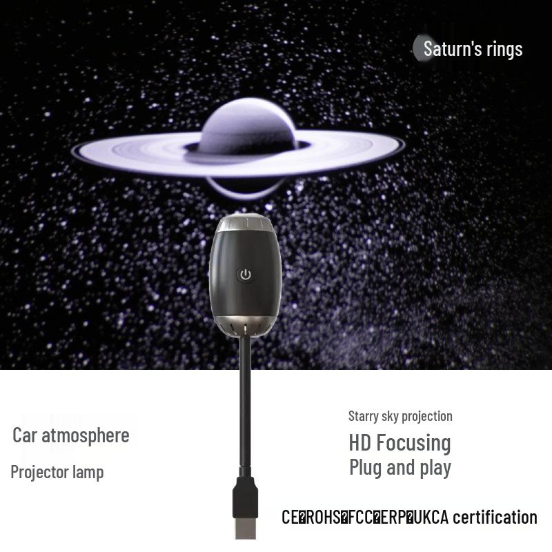USB Starry Sky Projection Light: Car Interior Atmosphere Lamp
