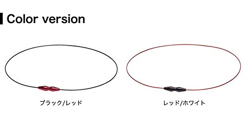 Ожерелье phiten RAKUWA Neck Wire EXTREME 50 см передовая технология Черный/Красный [Жесткие плечи] [Жесткая шея] [Использует Metax]