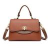 Luxury Leather Women's Shoulder Crossbody Bag Monochromatic Bags Feminine Messenger Bag