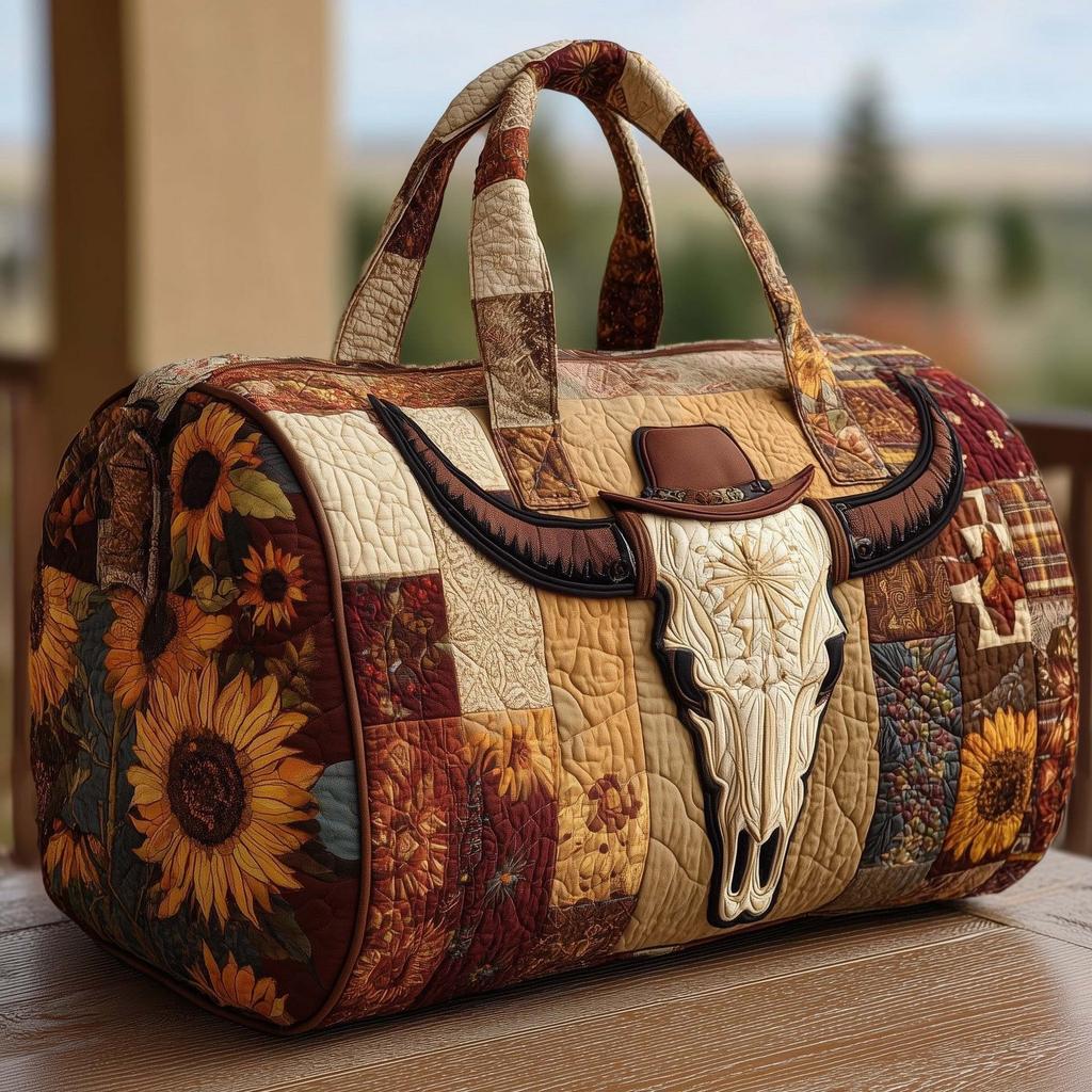 Travel bag New Western Style Series Short Distance Portable Quilted and Embroidered Travel Bag Multifunctional Sports Fitness Bag