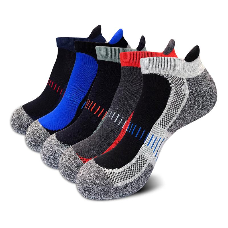 5 пар новых мужских носков, толстые спортивные хлопчатобумажные носки на осень-зиму, мужские уличные баскетбольные носки высокого качества