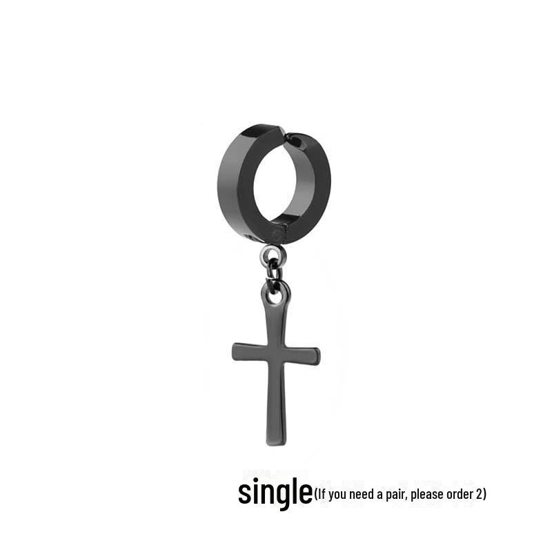 Непроколотые серьги-клипсы Cross Star – модные поддельные серьги в корейском стиле