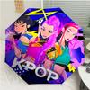 Автоматический зонт Kpop Hunter7 с принтом, 8 спиц, железный каркас, пластиковая ручка, подходит для путешествий на открытом воздухе и на каждый день, идеальный подарок