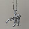 Keychain Pendant with Bead Chain 3D-Printed Xenon Rock Loki Hand-Sculpted Grace Doll Pendant Rescue Plan Bag Pendant