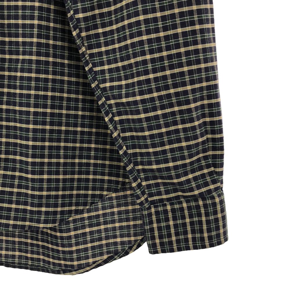 Поло от Ralph Lauren 80-е Винтаж Мальчиковый размер Зеленый ярлык Сделано в США Клетчатый узор Рубашка с длинным рукавом на пуговицах Мужская Б/У