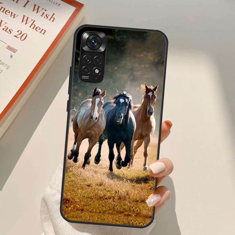 Horses Running Case For Xiaomi Redmi Note 10 8 9 11 Pro 8T 9S 10S 11S Redmi 10C 9C 9A 9T K50 K40 Gaming