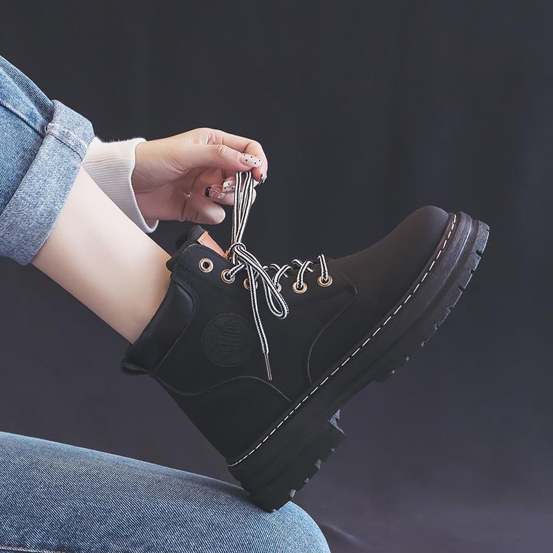 Женские летние новые парные короткие ботинки в британском стиле, универсальные рабочие ботинки для альпинизма и активного отдыха с толстой подошвой и нескользящей подошвой