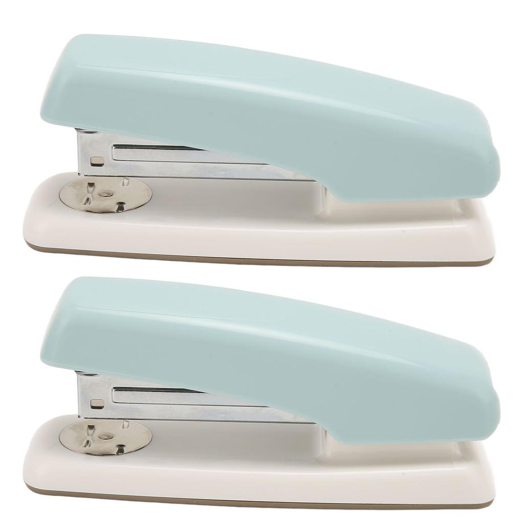 2pcs Desktop Stapler Multipurpose 20 Sheet Capacity Rotation Ergonomic Design Table Stapler for