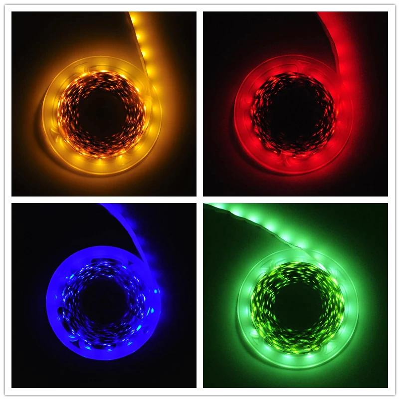 Светодиодные ленты RGB 2835, украшения, 3 клавиши управления, USB-кабель, гибкая лента, диод, 5 В постоянного тока, настольная подсветка, ленточное освещение