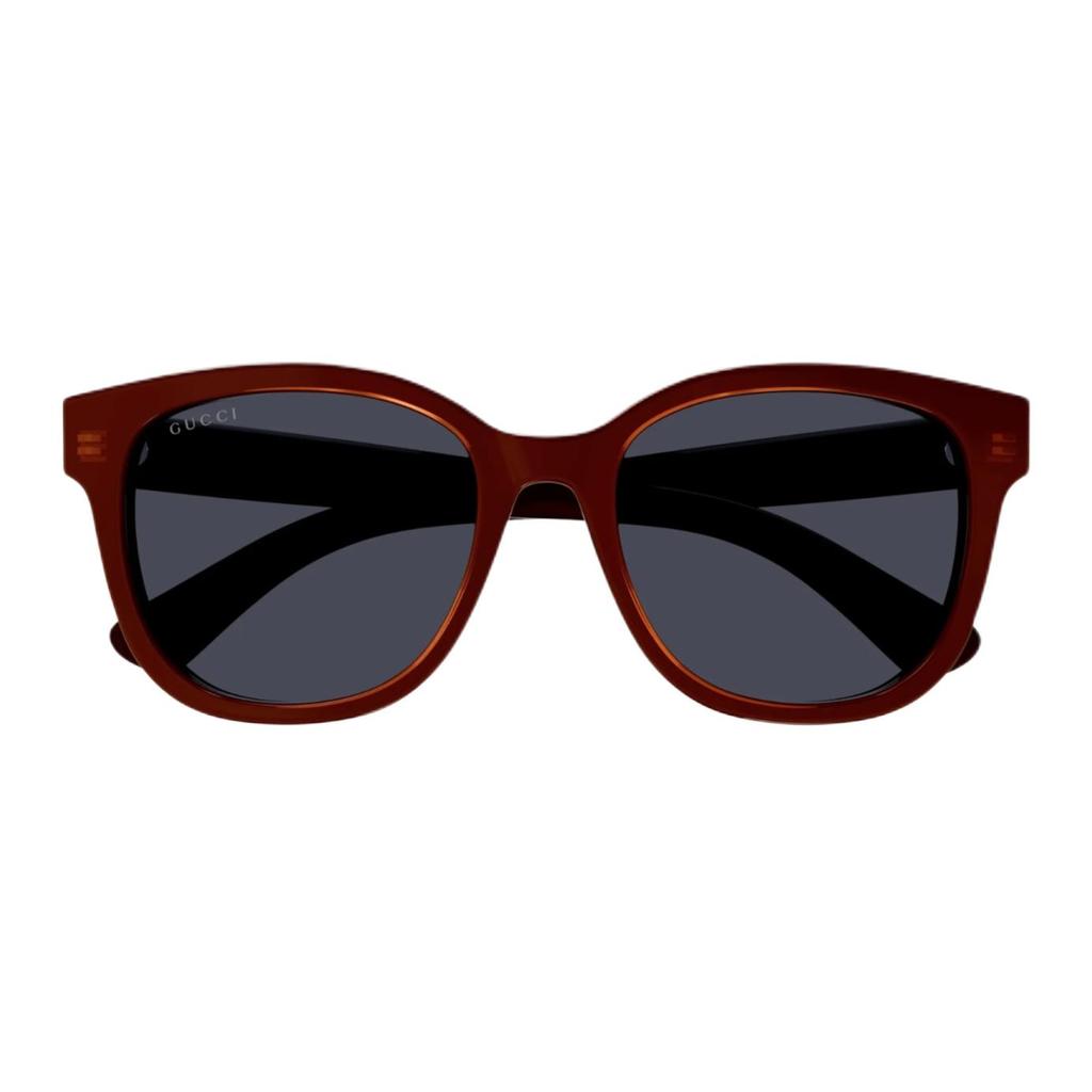 Gucci Original Design Recycled Acetate Round Sunglasses Men's Red