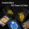 Водонепроницаемые игральные карты Texas PVC Черные - Прочный и креативный дизайн для фейсов и фокусов