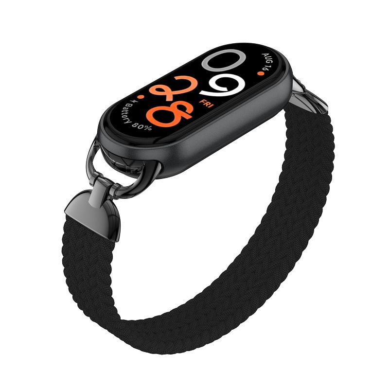 Плетеный Solo Loop ремешок для Xiaomi Smart Band 9 8 Мягкий эластичный нейлоновый браслет Замена ремешка для Xiaomi Mi Strap 9/8