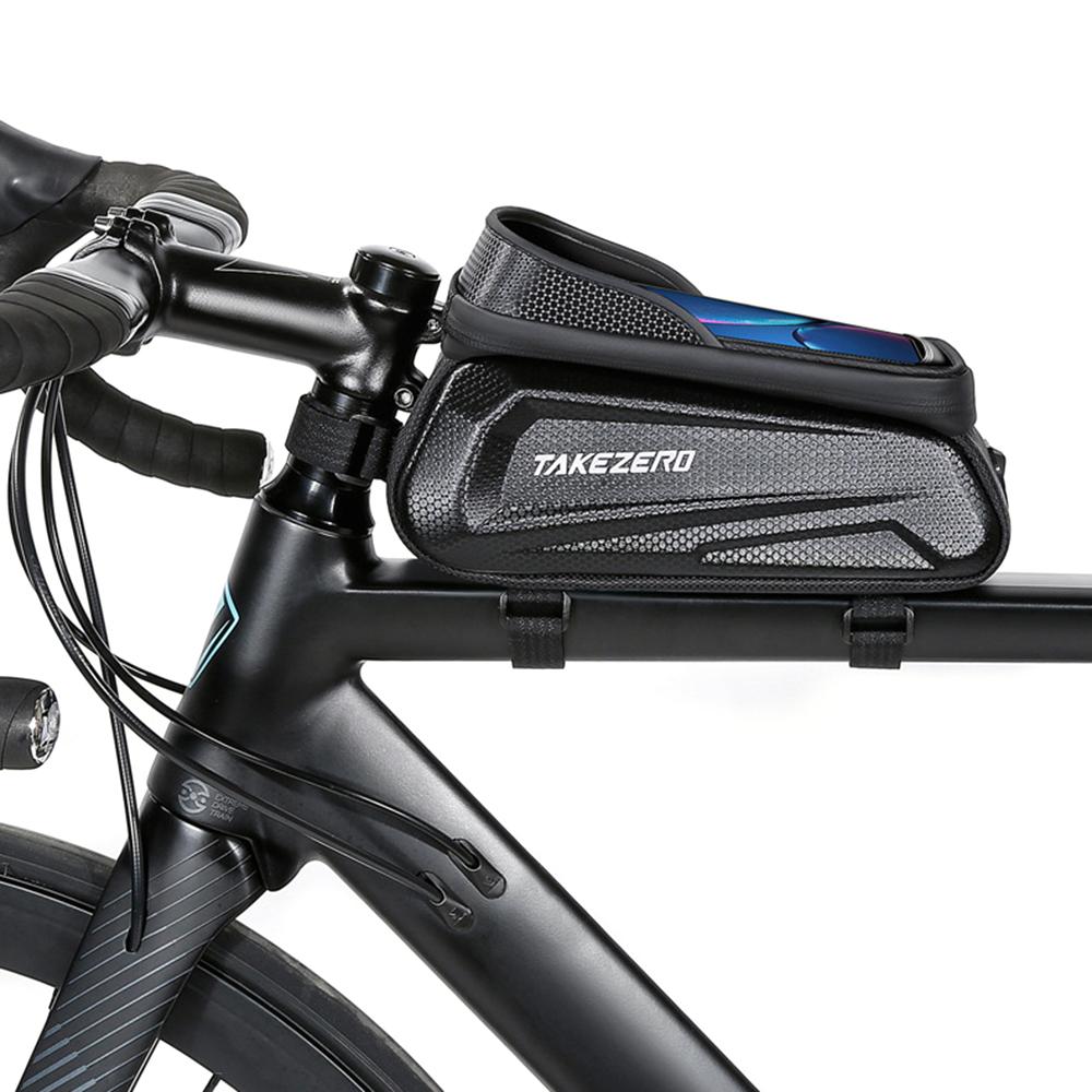 Водонепроницаемые сумки-крепления для телефона на велосипед, сумка на переднюю раму/верхнюю трубу с чехлом-держателем для телефона с сенсорным экраном, для хранения инструментов для велосипеда