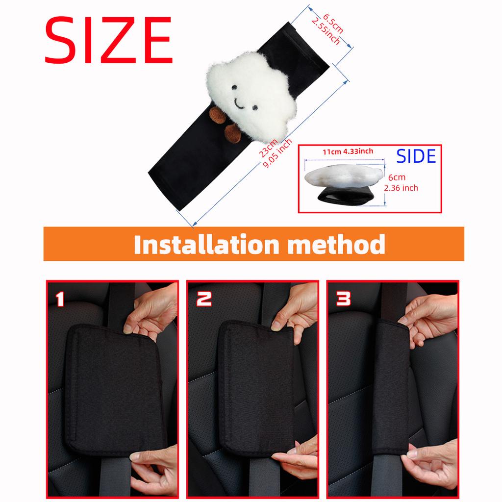 A Cute Cloud Doll Plush Car Seat Belt Shoulder Protector Safety Belt Cover