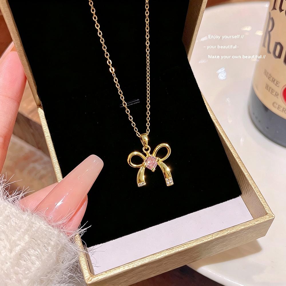 Elegant Micro-Inlaid Diamond Cross Necklace: Fresh Design for Women