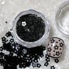 1 Box Black & White Mini Flower Nail Glitters, DIY Floral Nail Art Decor for Party Festival, Beginner & Salon Use
