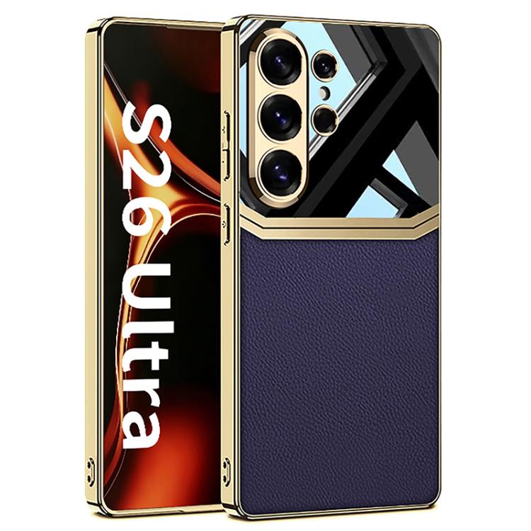 Чехол-книжка с покрытием из ТПУ и кожи с полным покрытием для Samsung Galaxy S26 Ultra 5G, Стильный защитный чехол с защитой объектива