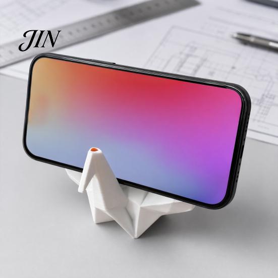 Office Desk Phone Holder Muscular Origami Cranes Holder, 3D Printed Mobile Decorative Stand Stand, Universal Cell Mount for Desktop Decoration