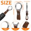 Leather Keychains Cowhide Car Keychain Titanium Metal Key Ring Luxury Men Fashion Keychain Personalized Creative Keychains Clip